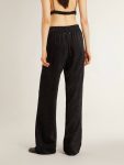 Black Golden Goose Women's Black Joggers With A Tone-On-Tone Toile De Jouy Print Women Jeans & Pants - 4