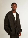 Black Men Golden Goose Men’s Black Sequined Cardigan-Jacket Knitwear - 5