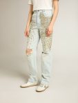 Bleached Blue Golden Goose Women Women's Bleached Jeans With Cabochon Crystals Jeans & Pants - 2