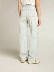 Bleached Blue Golden Goose Women Women's Bleached Jeans With Cabochon Crystals Jeans & Pants - 4