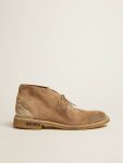 Boots Golden Goose Men Noel Ankle Boots In Caramel-Colored Suede - 1