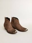 Boots Women Golden Goose Young Ankle Boots In Dark Brown Suede - 2
