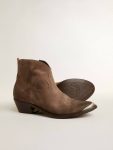 Boots Women Golden Goose Young Ankle Boots In Dark Brown Suede - 4