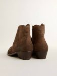 Boots Women Golden Goose Young Ankle Boots In Dark Brown Suede - 5