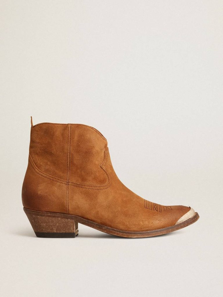 Boots Young Ankle Boots In Cognac-Colored Suede Women Golden Goose - 1