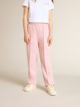 Bottomwear Selection (4-12 Years) Golden Goose Kids Pink Pink Joggers With Glitter Star On The Front - 1