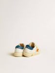 Boys (4-10 Years) Golden Goose May Teen In Nubuck With Orange Star And Blue Heel Tab Kids - 4