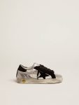 Boys (4-10 Years) Kids Super-Star Sneakers In Silver Leather With Suede Inserts Golden Goose - 1