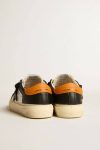 Boys (4-10 Years) Kids White And Black Golden Goose May Teen In Black And White Leather With Black Star And Orange Heel Tab - 4