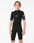 Boys Dawn Patrol Short Sleeve 2Mm Back Zip Springsuit Rip Curl Springsuits Kids - 3