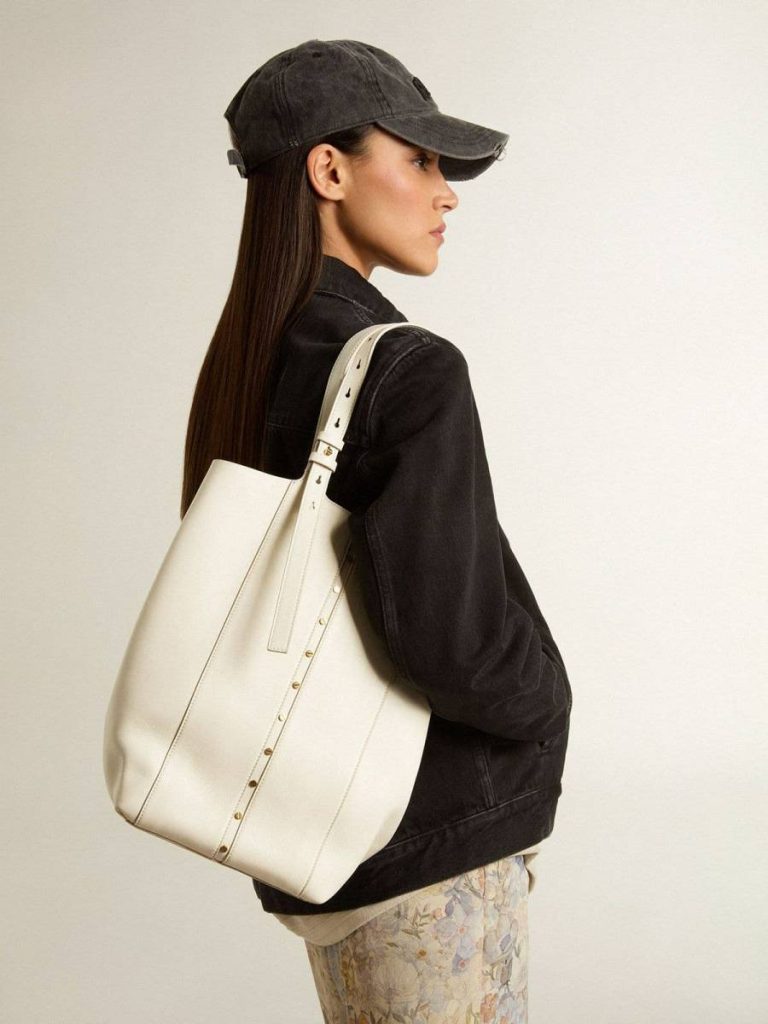 Butter Handle Bags 24/7 Bag In Butter-Colored Leather With Adjustable Handles Women Golden Goose - 3