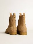 Chelsea Boots In Suede Tobacco Boots Golden Goose Men - 4