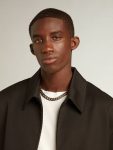 Coats & Jackets Men Black Golden Goose Men’s Zip-Up Jacket In Black Wool Gabardine - 2