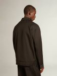 Coats & Jackets Men Black Golden Goose Men’s Zip-Up Jacket In Black Wool Gabardine - 4