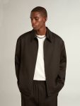 Coats & Jackets Men Black Golden Goose Men’s Zip-Up Jacket In Black Wool Gabardine - 5