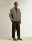 Coats & Jackets Men White And Gray Men’s Wool Blend Coach Jacket Golden Goose - 3