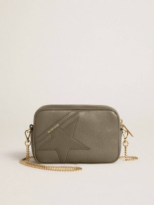 Crossbody Bags Mini Star Bag In Sage-Green Leather With Tone-On-Tone Star Sage Green Golden Goose Women - 1