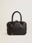 Crossbody Bags Women Golden Goose Black Vita Bag In Smooth Black Leather With Gold Details - 1