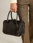 Crossbody Bags Women Golden Goose Black Vita Bag In Smooth Black Leather With Gold Details - 3