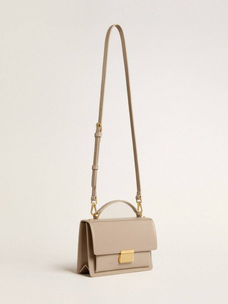 Crossbody Bags Women Golden Goose Venezia Bag In Beige Boarded Leather With Gold Details Beige - 2