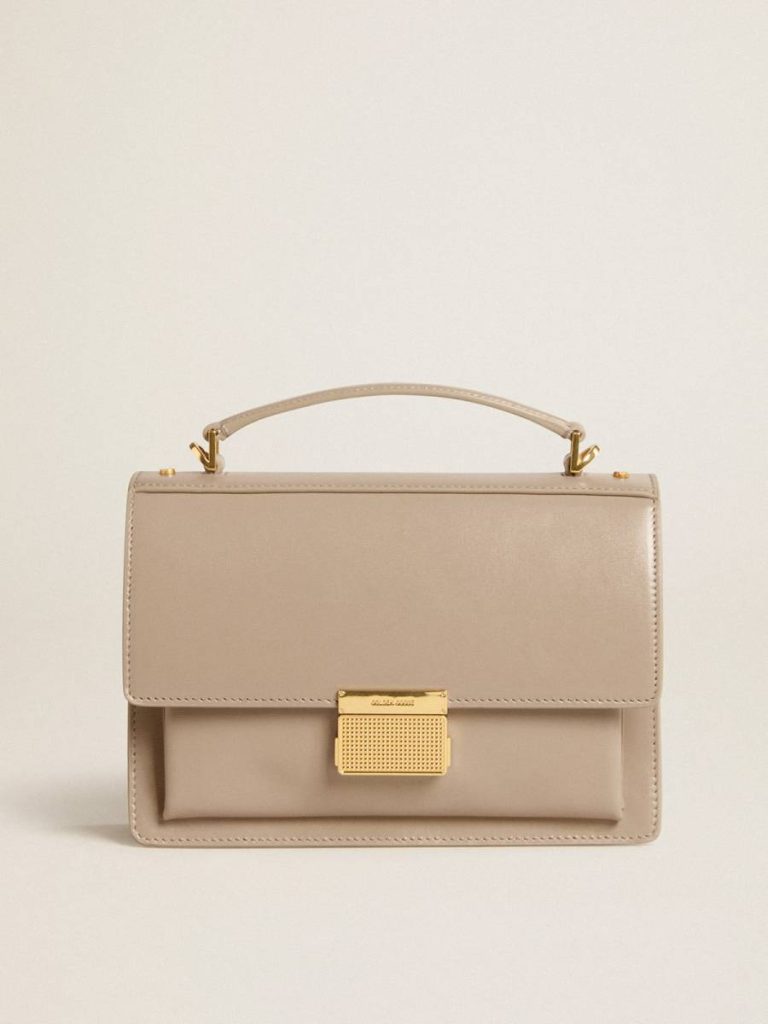 Crossbody Bags Women Golden Goose Venezia Bag In Beige Boarded Leather With Gold Details Beige - 1