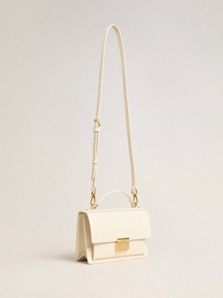 Crossbody Bags Women Venezia Bag In Butter-Colored Boarded Leather With Gold Details Butter Golden Goose - 2