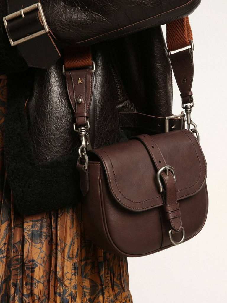 Crossbody Bags Women's Francis Bag Small In Dark Brown Leather Golden Goose Dark Brown Women - 3