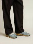 Dad-Star Golden Goose Men Men's Dad-Star In Light Blue Mesh And Suede With White Leather Star And Heel Tab - 3