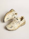 Dad-Star Men’s Dad-Star In Beige Nappa And Nylon With White Leather Star Golden Goose Men - 2
