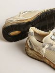 Dad-Star Men’s Dad-Star In Beige Nappa And Nylon With White Leather Star Golden Goose Men - 3