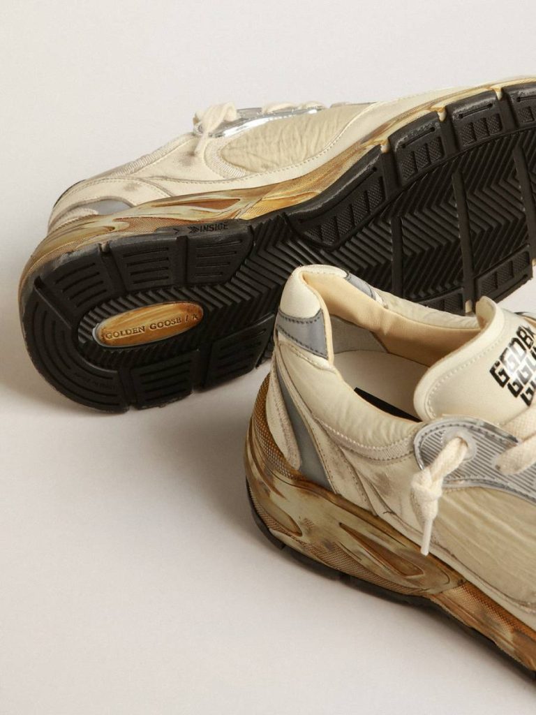 Dad-Star Men’s Dad-Star In Beige Nappa And Nylon With White Leather Star Golden Goose Men - 3