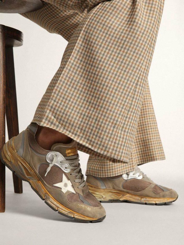 Dad-Star Women's Dad-Star In Dove Gray Mesh And Suede Golden Goose Women - 3