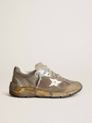 Dad-Star Women's Dad-Star In Dove Gray Mesh And Suede Golden Goose Women - 1