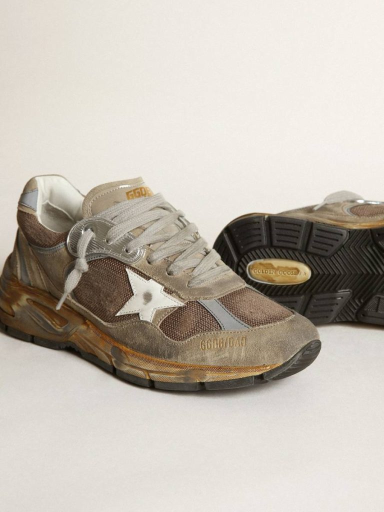 Dad-Star Women's Dad-Star In Dove Gray Mesh And Suede Golden Goose Women - 4