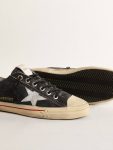 Dark Blue Golden Goose V-Star Ltd In Blue Leather With Silver Metallic Leather Star V-Star Men - 3