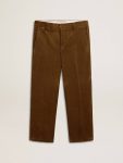 Dark Olive Men's Dark Olive Corduroy Pants Men Golden Goose Jeans & Pants - 1