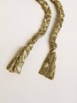 Dove-Gray Braided Fabric Charm With Brass Chain Women Bag Accessories Golden Goose - 2