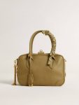 Dove-Gray Braided Fabric Charm With Brass Chain Women Bag Accessories Golden Goose - 4