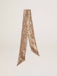 Dove Gray Women Bag Accessories Ribbon In Dove-Gray Silk Twill With Paisley Pattern Golden Goose - 1