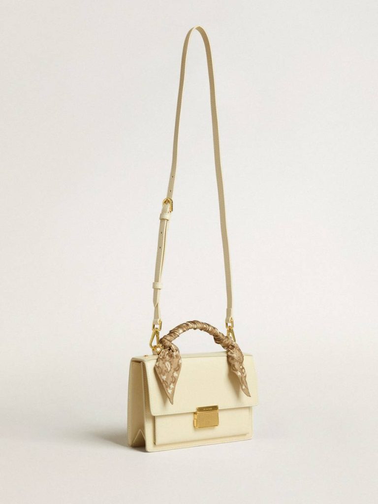 Dove Gray Women Bag Accessories Ribbon In Dove-Gray Silk Twill With Paisley Pattern Golden Goose - 5