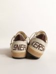 Ecru Ball Star Ball Star Ltd In Ecru Leather And White Mesh With Brown Star Men Golden Goose - 5