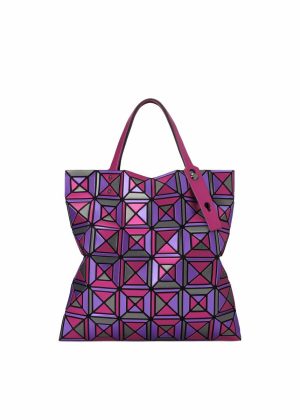 Ensemble Issey Miyake Women Blue Mix （No.78）|Brown Mix （No.48）|Pink Mix （No.28） Tote Bags - 1