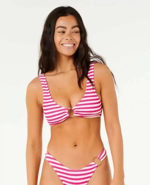 Es Vedra Stripe Bikini Crop Bikini Tops Women Rip Curl - 1
