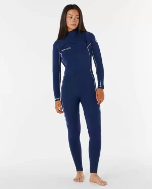 Fullsuits Rip Curl Stephanie Gilmore Dawn Patrol Chest Zip 4/3 Fullsuit Wetsuit Women - 1