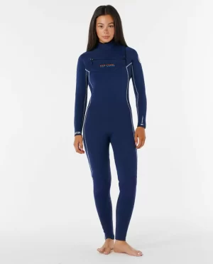 Fullsuits Rip Curl Women Stephanie Gilmore Dawn Patrol Chest Zip 3/2 Wetsuit - 1