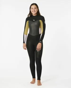 Fullsuits Rip Curl Women Women's Omega 4/3 Back Zip Fullsuit Wetsuit - 1