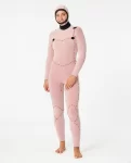 Fullsuits Women Rip Curl Women's Flashbomb 5/4 Hooded Chest Zip Fullsuit Wetsuit - 4