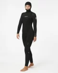 Fullsuits Women's Dawn Patrol 5/4 Hooded Chest Zip Fullsuit Wetsuit Women Rip Curl - 2
