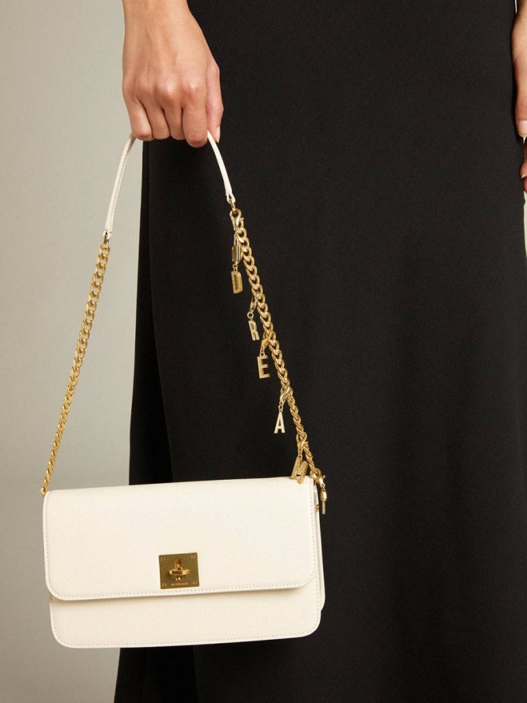 Gioia Bag In Butter-Colored Boarded Leather With Gold Details Butter Crossbody Bags Golden Goose Women - 3