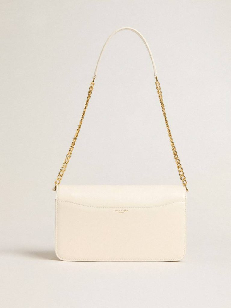 Gioia Bag In Butter-Colored Boarded Leather With Gold Details Butter Crossbody Bags Golden Goose Women - 4